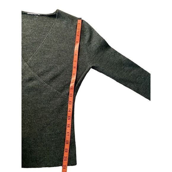 Ribbed Cross Front Sweater Everyday Casual School Workwear - Picture 10 of 11